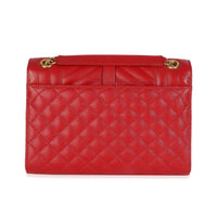 Red Monogram Matelasse Medium Envelope Chain Bag