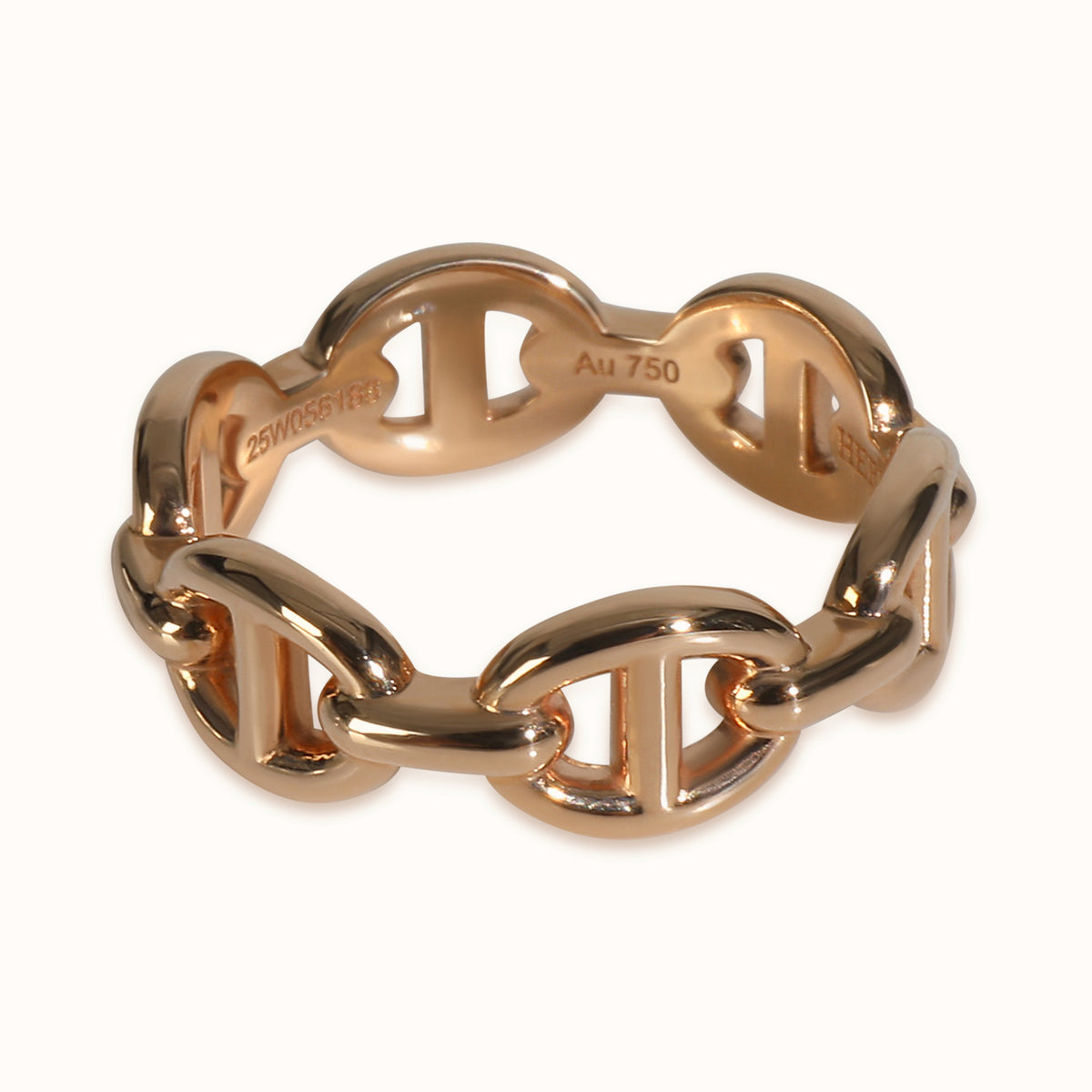 Rose Gold  Chaine d'Ancre Enchainee Ring