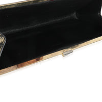 Vintage Oblique Jacquard Frame Clutch