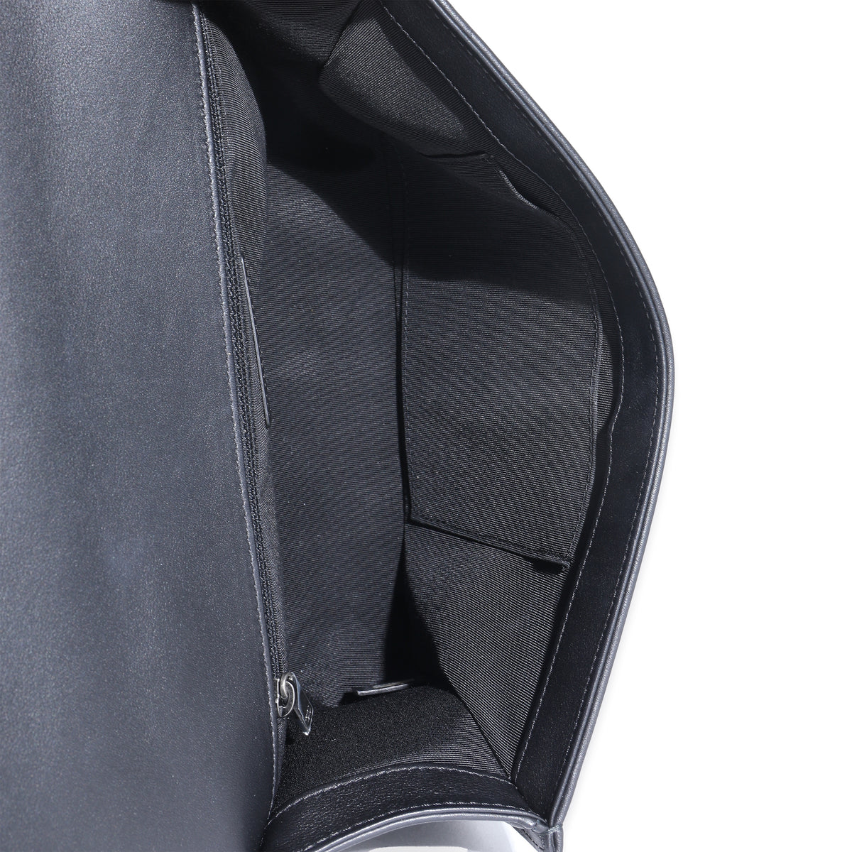 Dark Grey Quilted Lambskin New Medium Boy Bag