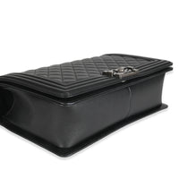 Dark Grey Quilted Lambskin New Medium Boy Bag