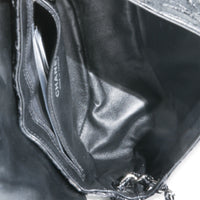 Black Python Sensual CC Small Accordion Flap Bag