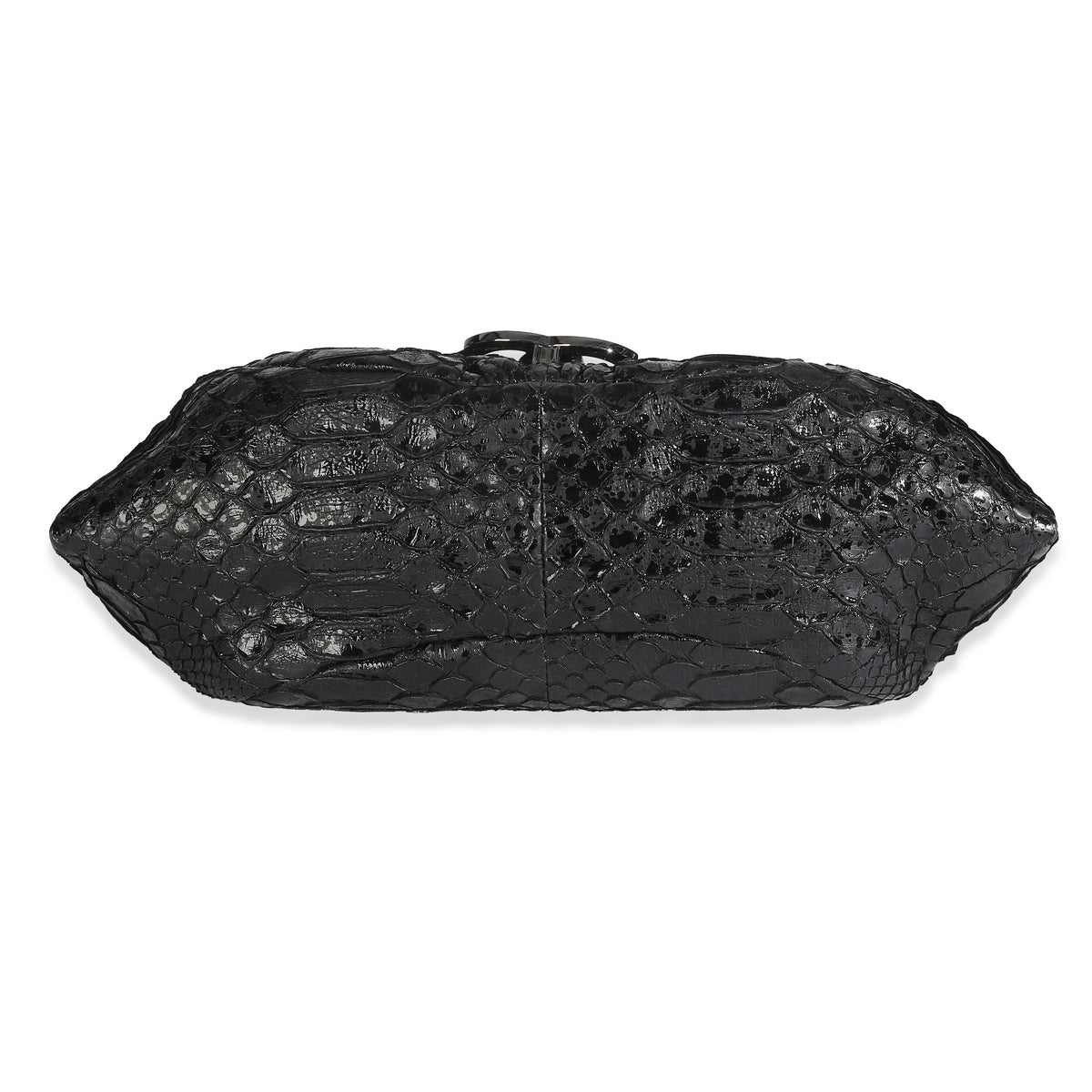 Black Python Sensual CC Small Accordion Flap Bag