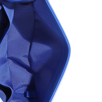 Blue Lambskin Quilted Tweed Old Medium Boy Bag