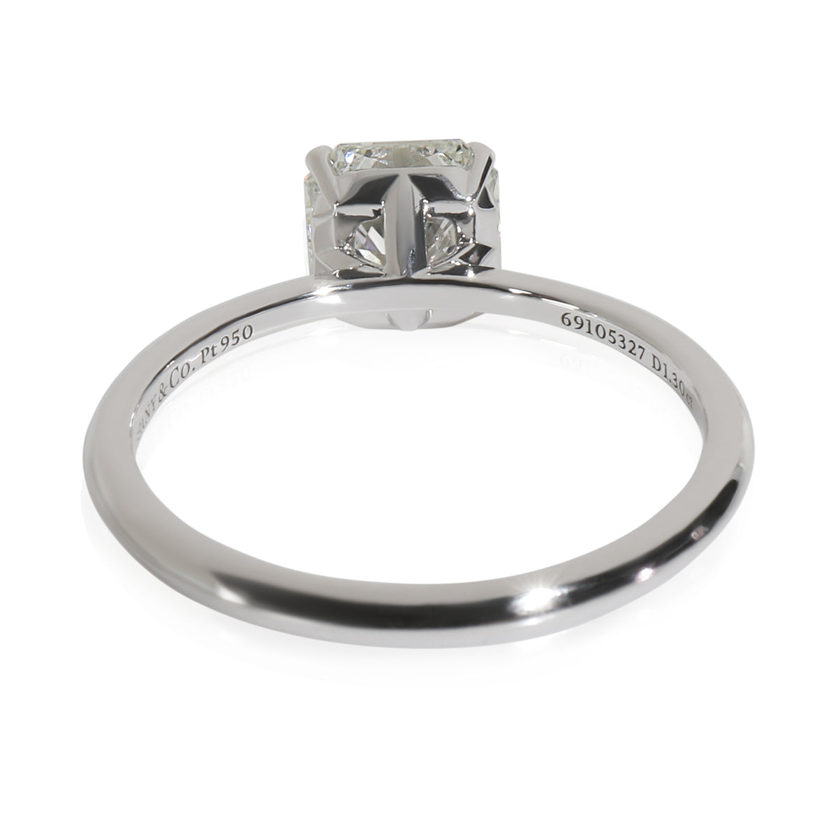 1.3 ct Cut Cornered Square Cut Diamond Tiffany True Solitaire