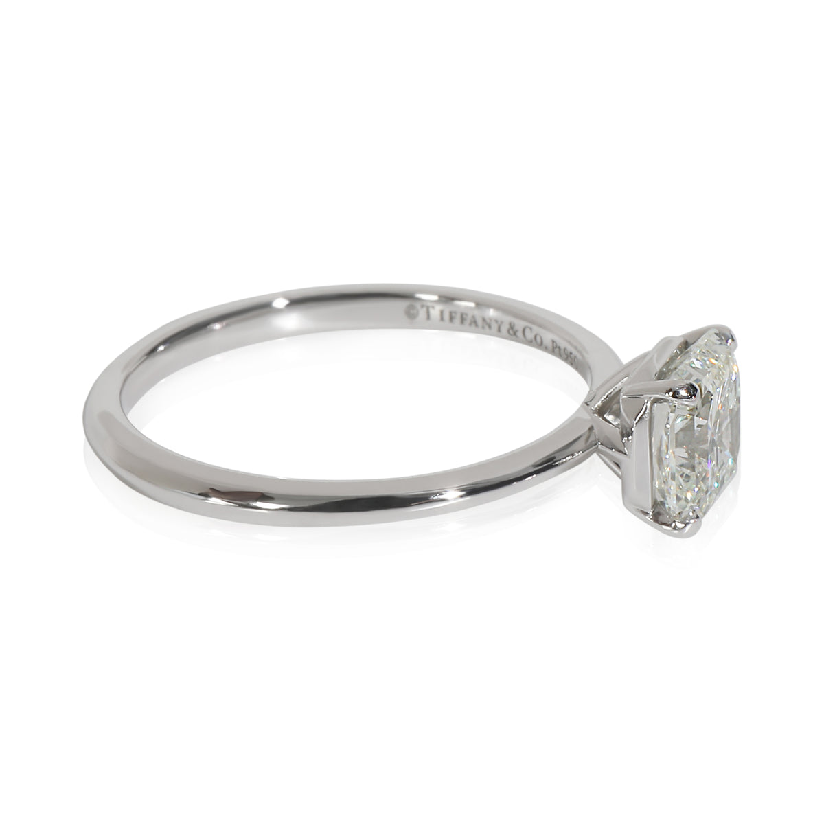 1.3 ct Cut Cornered Square Cut Diamond Tiffany True Solitaire