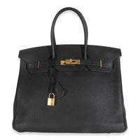 Black Togo Birkin 35 GHW