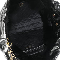 Black Quilted Chanel 22 Hobo