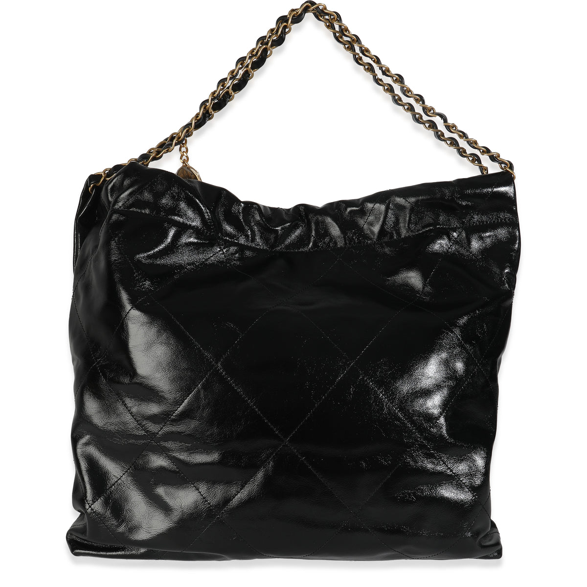 Black Quilted Chanel 22 Hobo