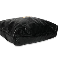 Black Quilted Chanel 22 Hobo