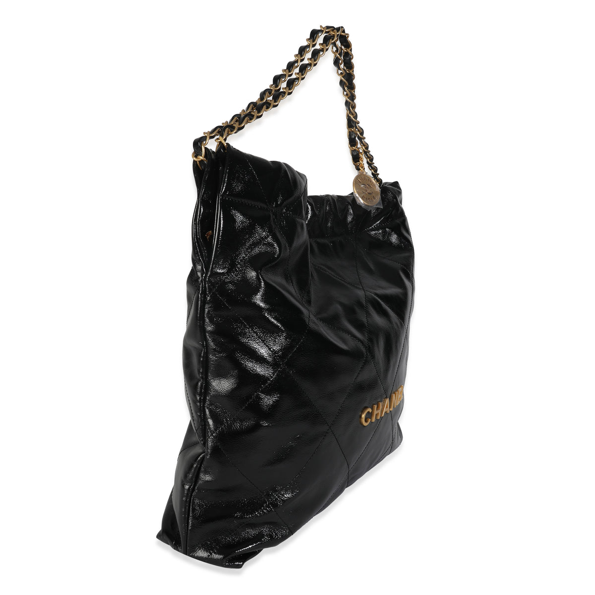 Black Quilted Chanel 22 Hobo