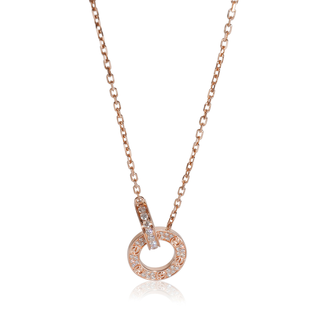Rose Gold Diamond Love Pendant
