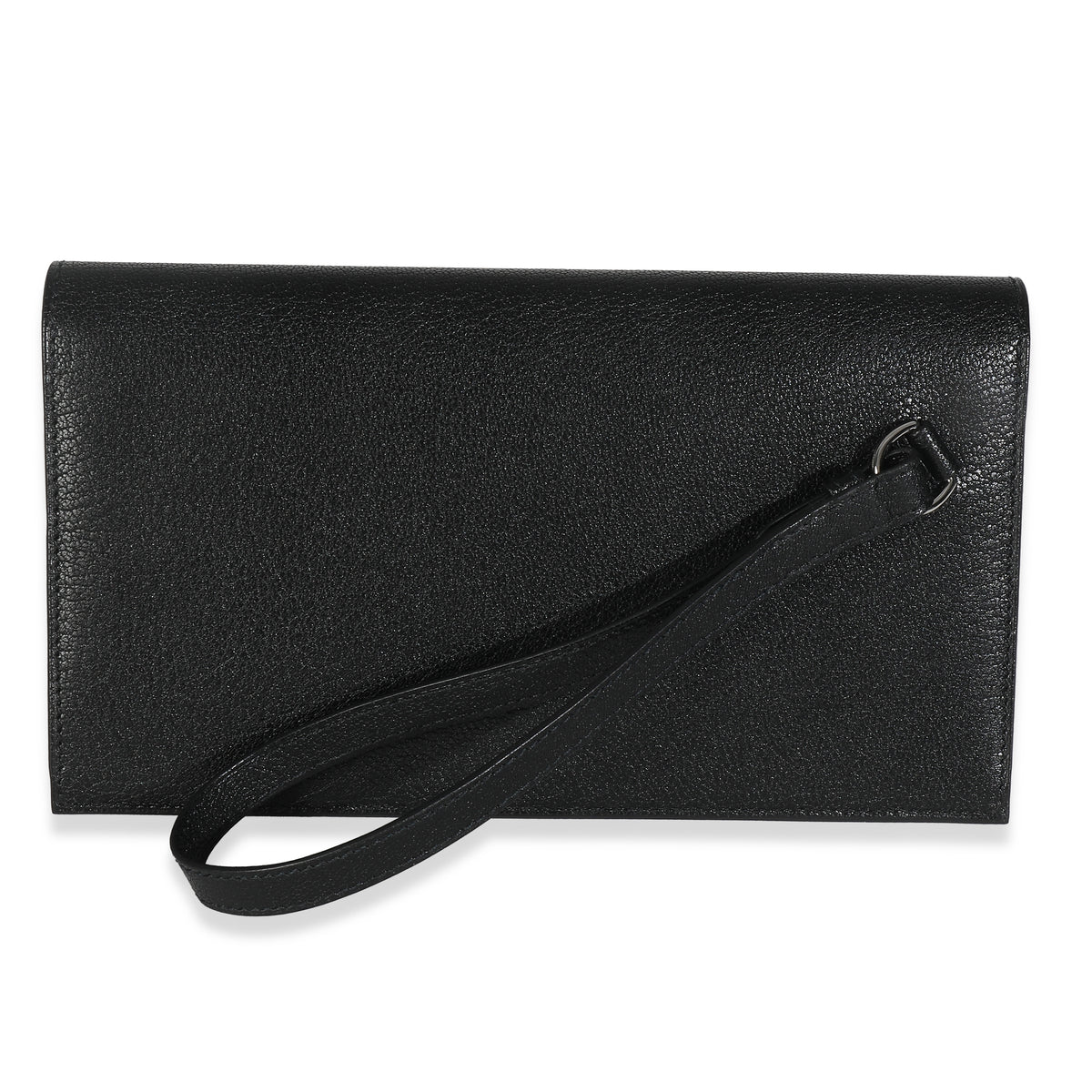 Black Chevre Chamkila Kelly Pocket Long Wallet EHW