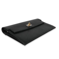 Black Chevre Chamkila Kelly Pocket Long Wallet EHW
