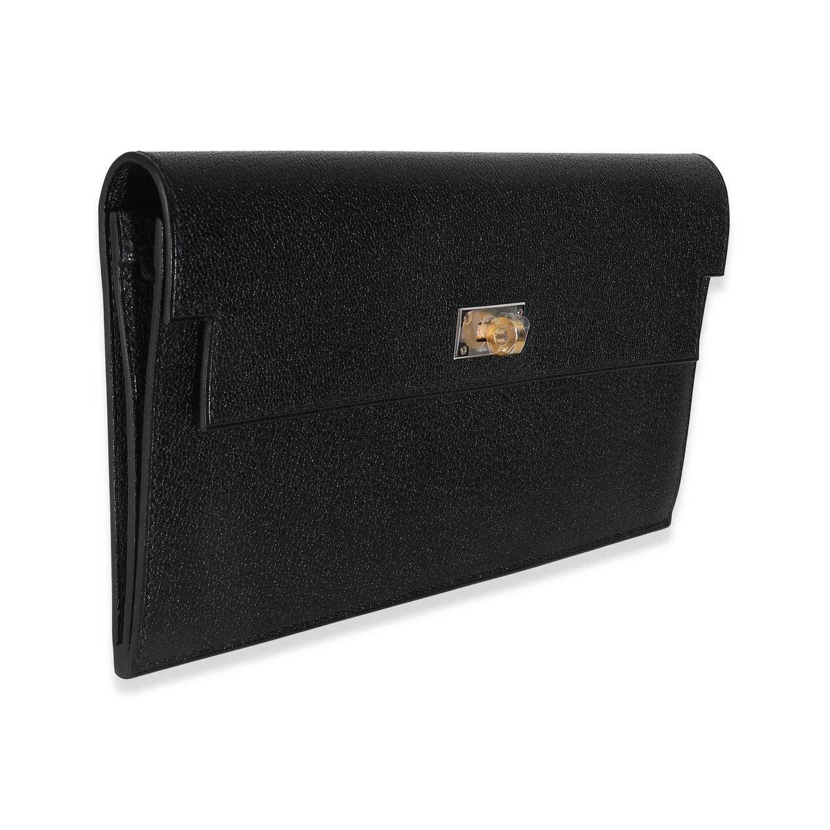 Black Chevre Chamkila Kelly Pocket Long Wallet EHW