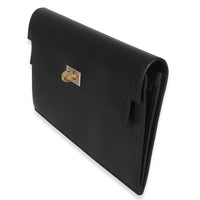 Black Chevre Chamkila Kelly Pocket Long Wallet EHW