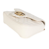 White Matelasse Calfskin Super Mini GG Marmont Bag
