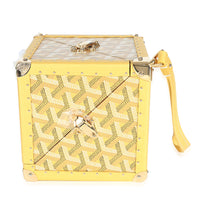 Gold Goyardine Canvas De Trunk Bag