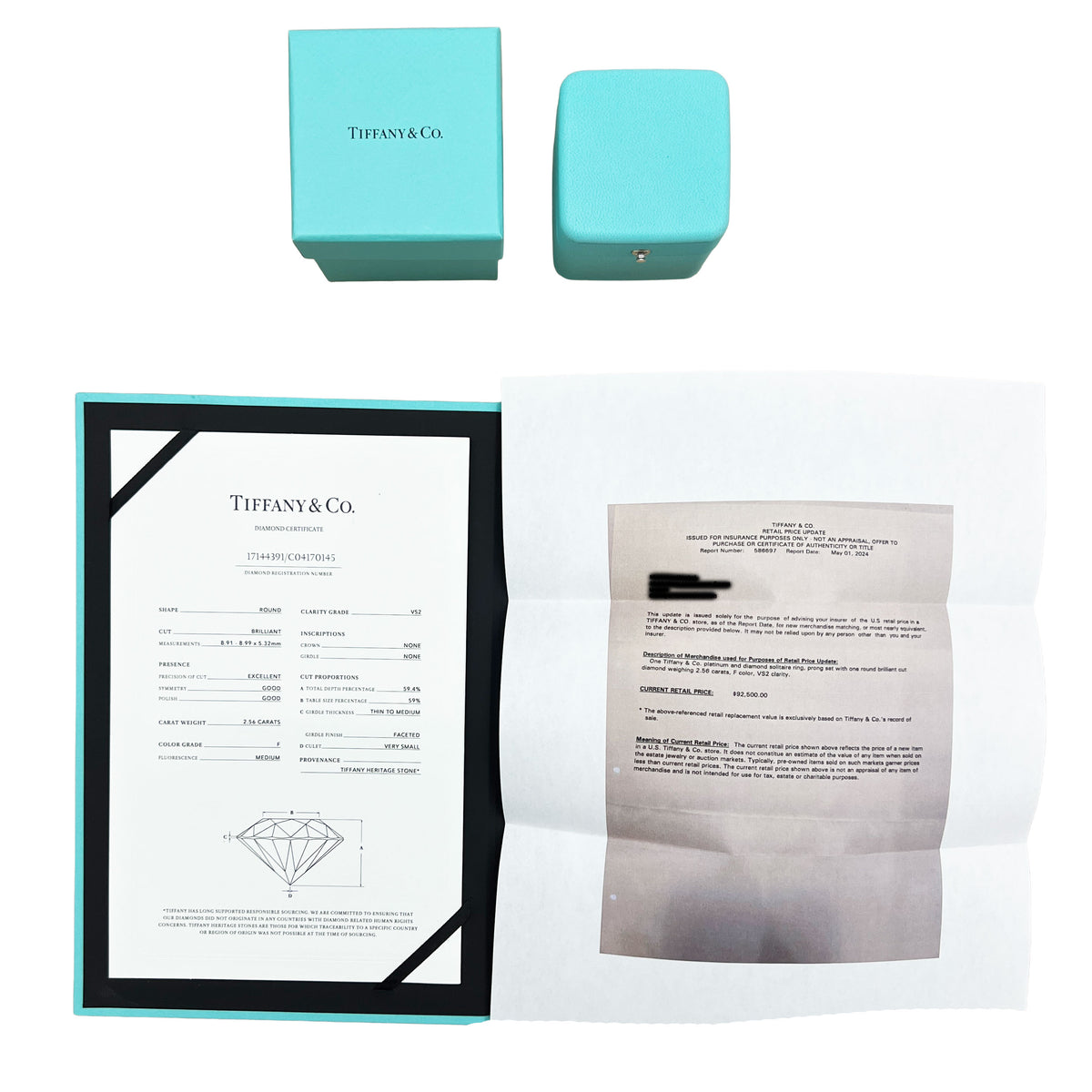 2.56 ct Round Brilliant Diamond Engagement Ring