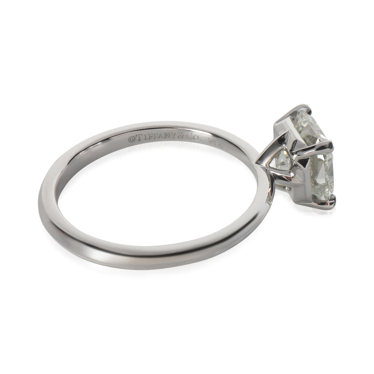 1.61 ct Square Cut Diamond Tiffany True Engagement Ring