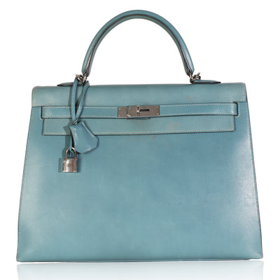 Blue Jean Box Sellier Kelly 35 PHW