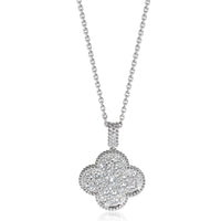 White Gold Diamond Magic Alhambra Long Necklace