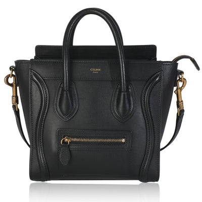 Black Smooth Calfskin Nano Luggage