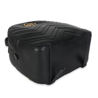 Black Matelasse Calfskin GG Marmont Backpack