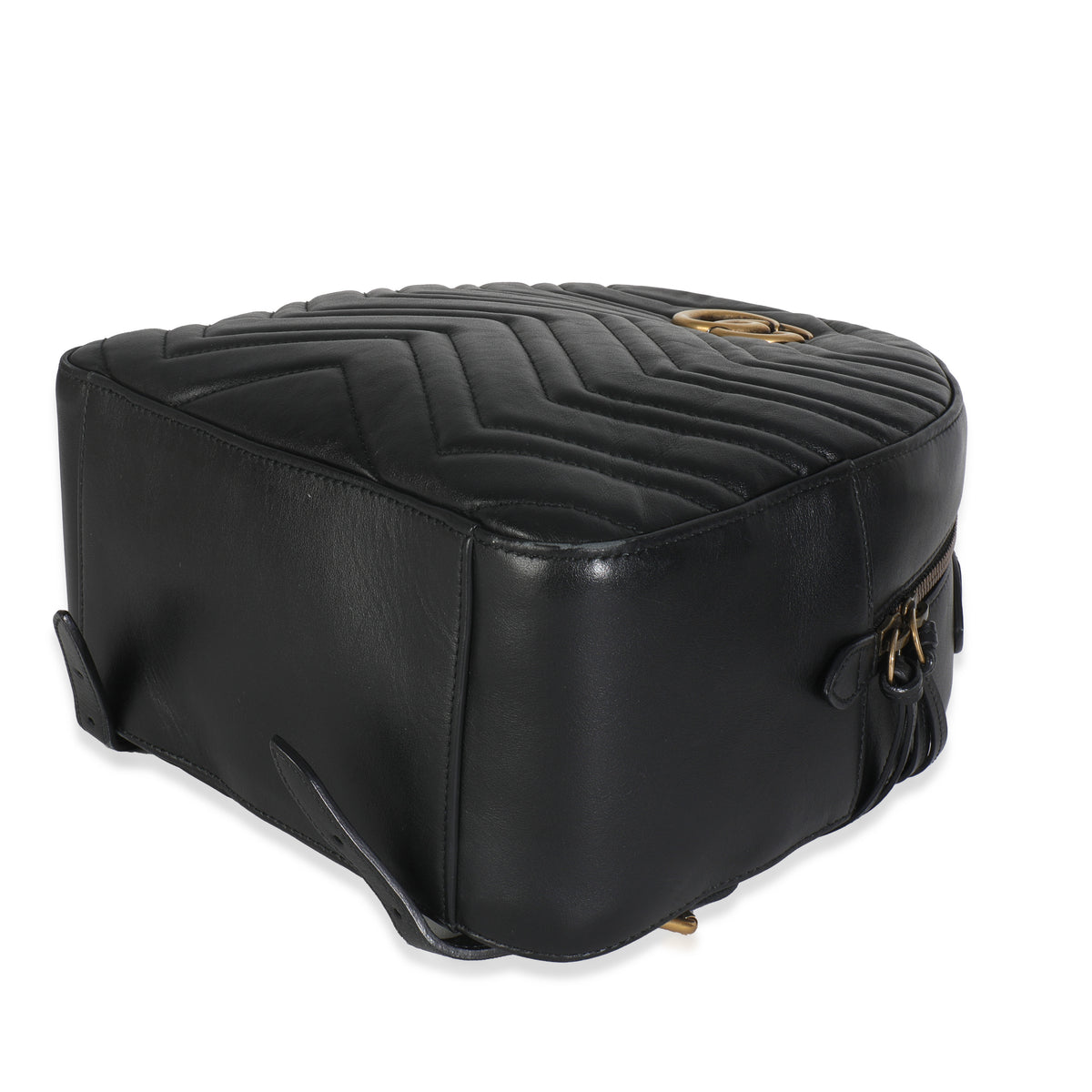 Black Matelasse Calfskin GG Marmont Backpack