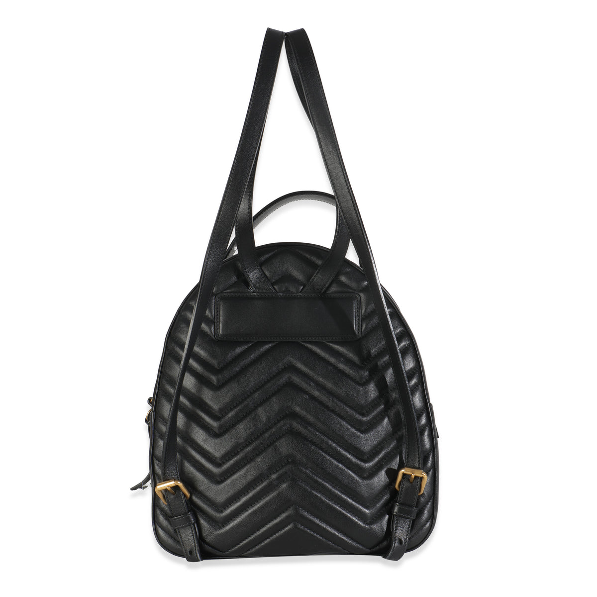 Black Matelasse Calfskin GG Marmont Backpack