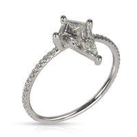 White Gold Kite Dagger Diamond Ring