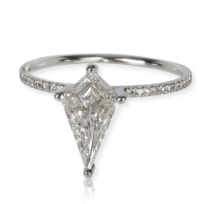 White Gold Kite Dagger Diamond Ring