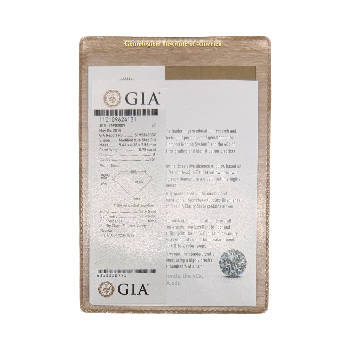 Rose Gold Diamond Kite Pendant