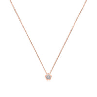 Rose Gold Diamond Flower Pendant
