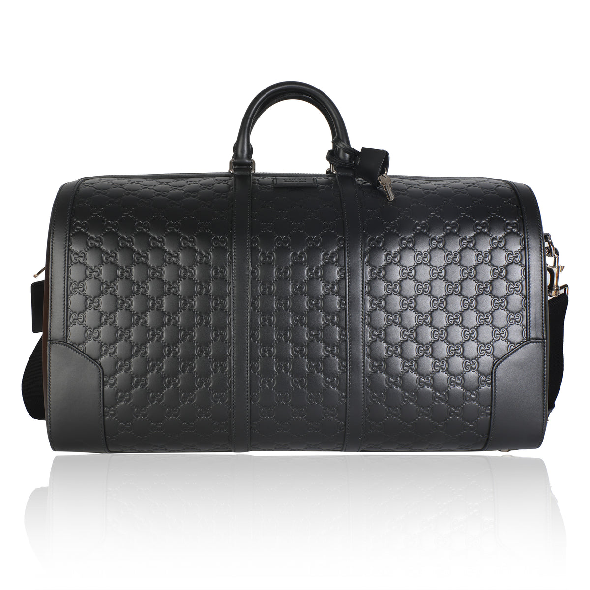 Black Guccissima Signature Medium Duffle Bag