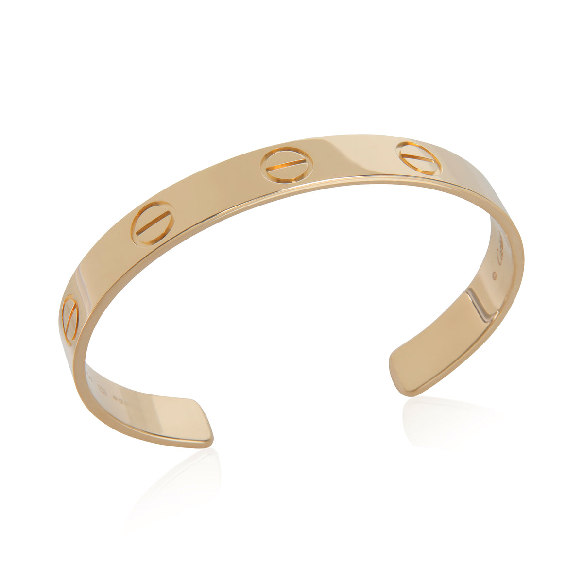 Yellow Gold  Large Model Love Cuff Bracelet