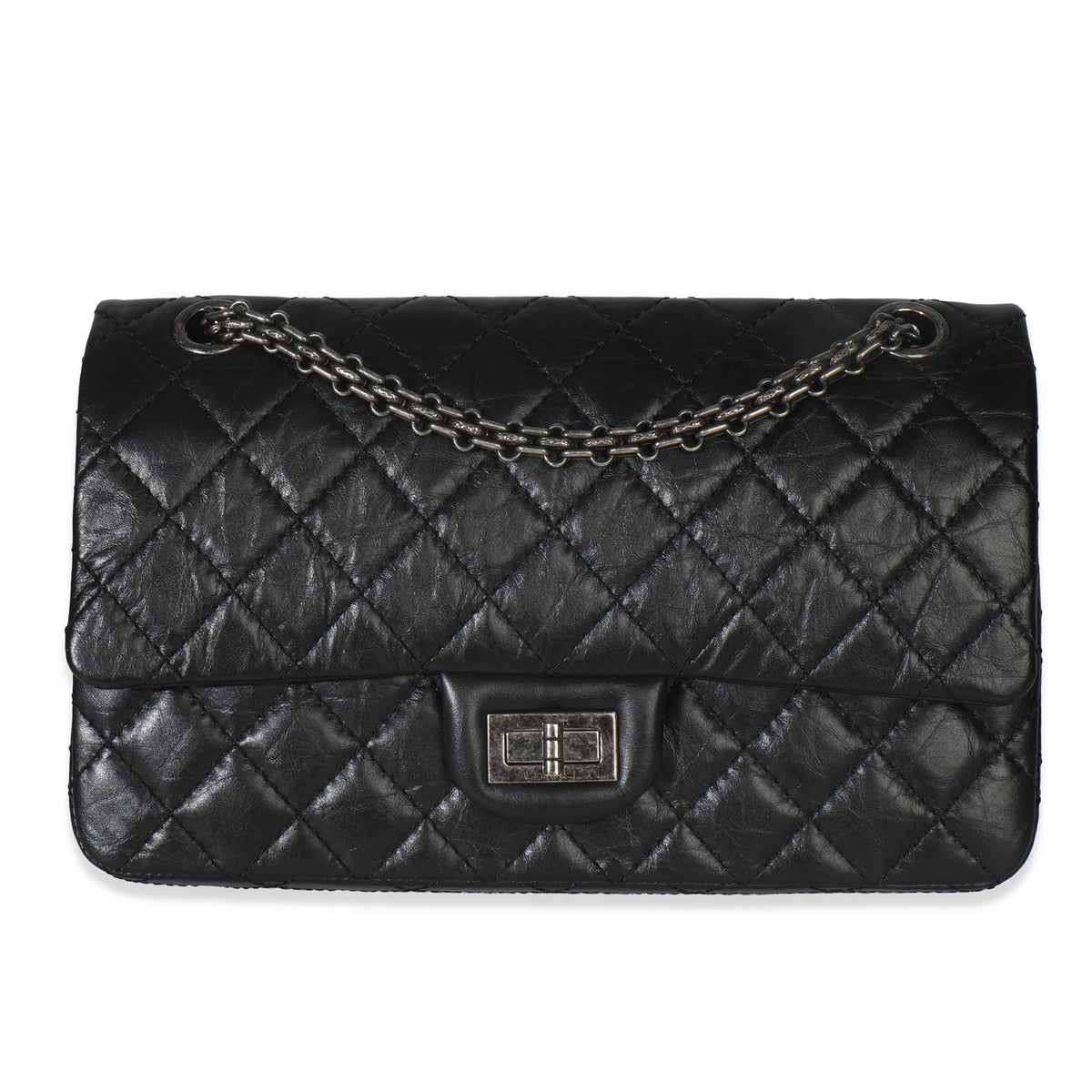 Black Quilted Aged Calfskin 2.55 Reissue 225 Flap Bag