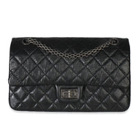 Black Quilted Aged Calfskin 2.55 Reissue 225 Flap Bag