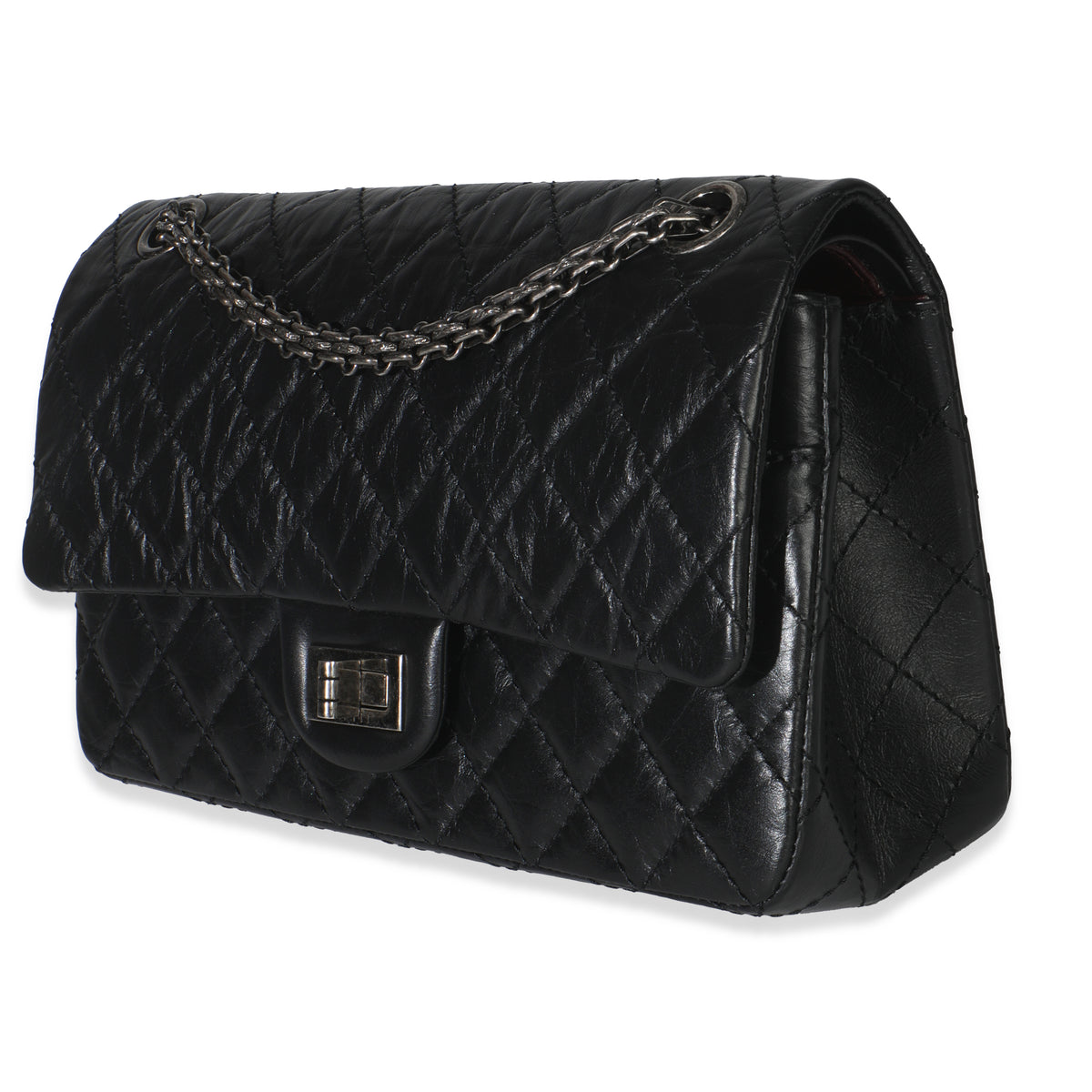 Black Quilted Aged Calfskin 2.55 Reissue 225 Flap Bag
