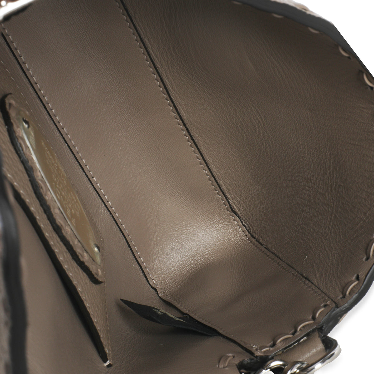 Dove Gray Cuoio Romano Calfskin Mini Selleria Baguette Bag