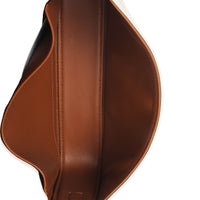 Tan Calfskin White Triomphe Canvas Claude Shoulder Bag