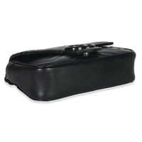 Black Matelasse Calfskin Monochrome GG Marmont Chain Belt Bag