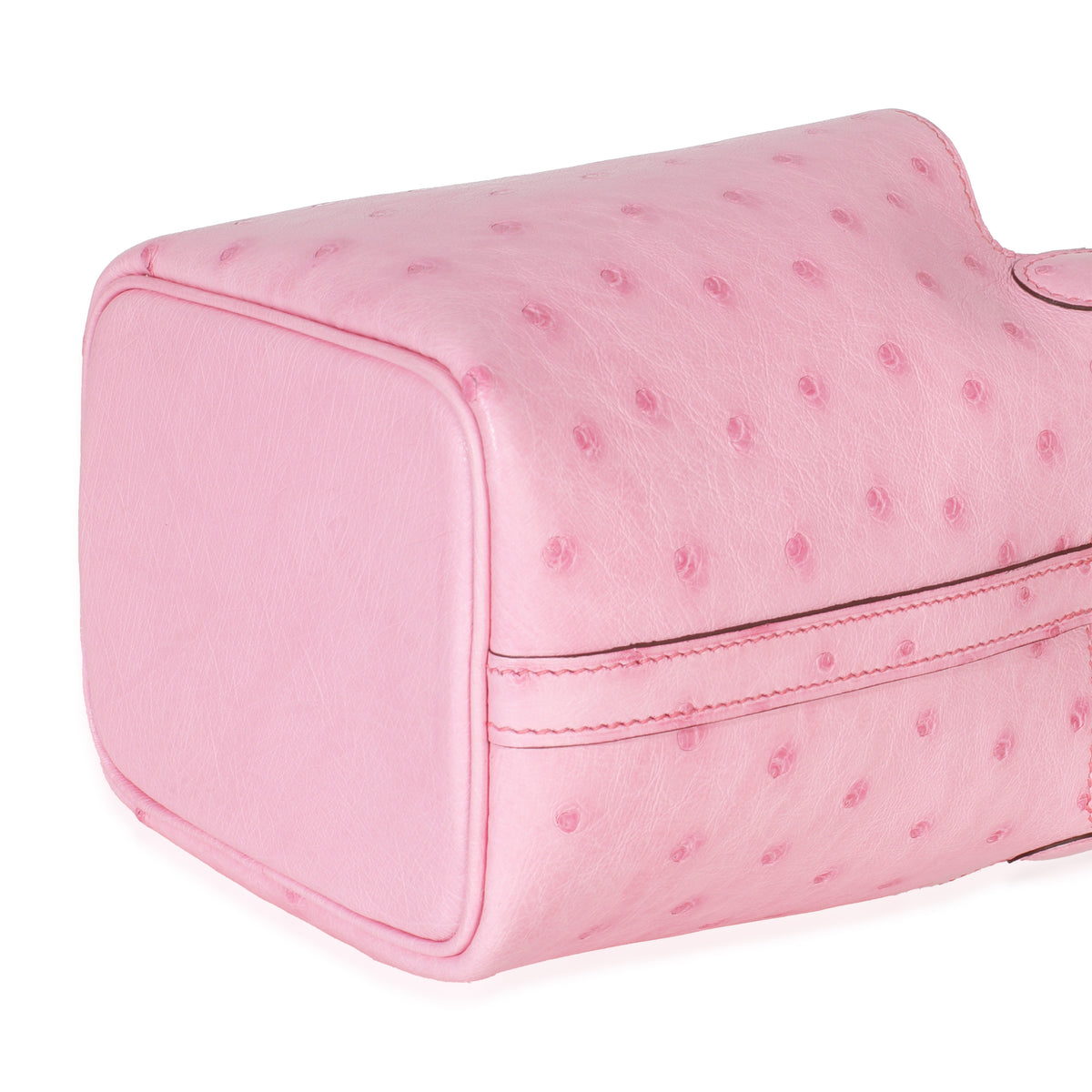 Bubblegum Pink Ostrich Micro Picotin Lock 14 PHW