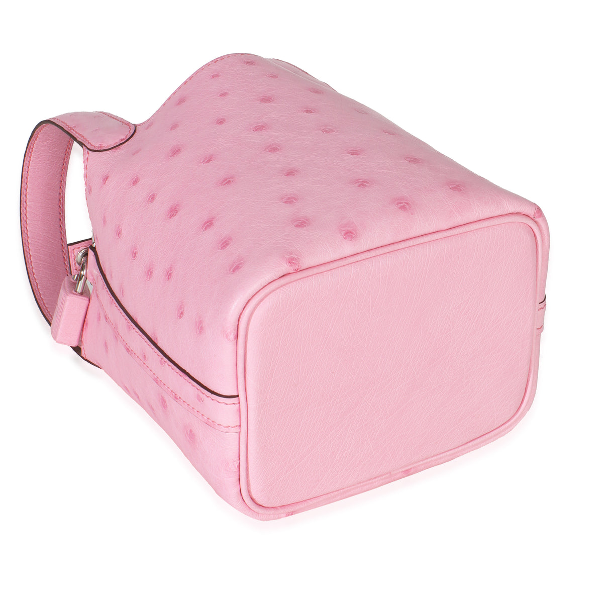 Bubblegum Pink Ostrich Micro Picotin Lock 14 PHW