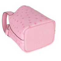 Bubblegum Pink Ostrich Micro Picotin Lock 14 PHW