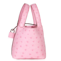 Bubblegum Pink Ostrich Micro Picotin Lock 14 PHW
