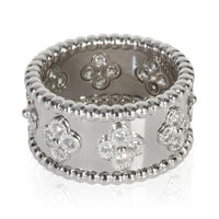 White Gold Diamond Perlee Clovers Ring