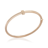 Rose Gold Diamond Tiffany T Hinged Bracelet