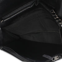 Black Quilted Lambskin Boy Wallet On Chain