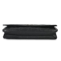 Black Quilted Lambskin Boy Wallet On Chain